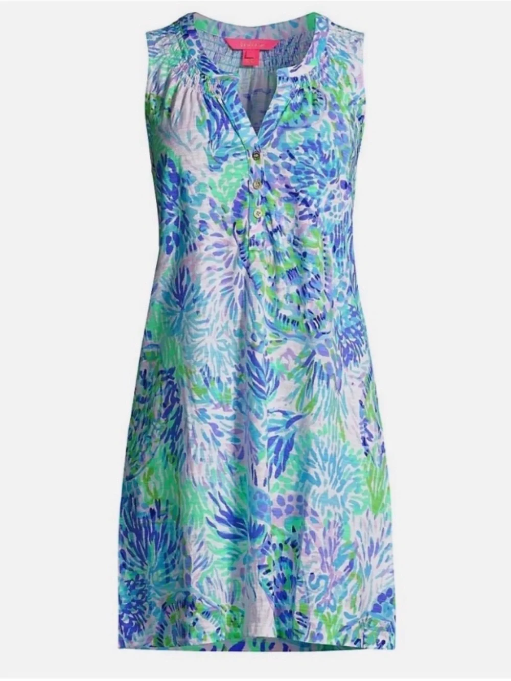 Lilly Pulitzer Essie Dress Size XL Multi Shell Of A Party Sleeveless Shift Dress - Picture 4 of 11